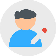 Update Male Profile single vector illustration icon