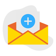 Add Envelop single vector illustration icon