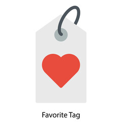 Favorite Tag single vector illustration icon