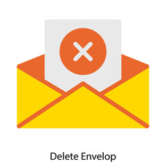 Fototapeta premium Delete Envelop single vector illustration icon