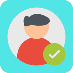 Select Male Profile single vector illustration icon