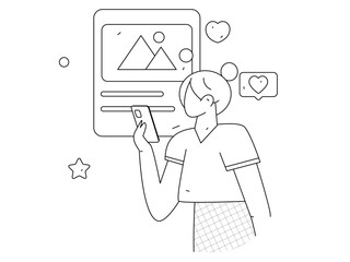 Flat vector illustration of business people operating work scene
