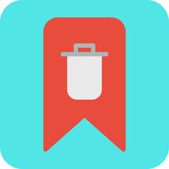 Delete Bookmark single vector illustration icon