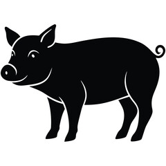 A pig silhouette vector design