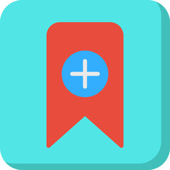 Add Bookmark single vector illustration icon