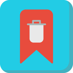 Delete Bookmark single vector illustration icon