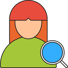 Find Female Profile single vector illustration icon