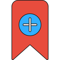 Fototapeta premium Add Bookmark single vector illustration icon