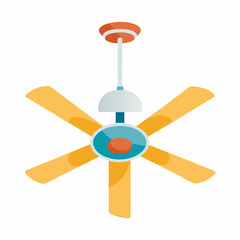 new style electric celling hanging fan vector icon with white background