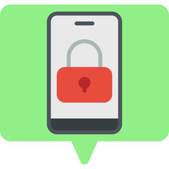 Secure Device single vector illustration icon