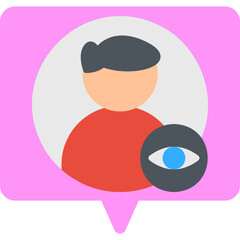 View Male Profile single vector illustration icon