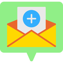 Add Envelop single vector illustration icon