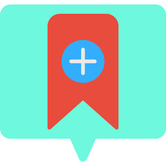 Obraz premium Add Bookmark single vector illustration icon