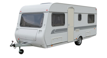 Naklejka premium Isolated Travel Trailer Caravan for Family Vacation