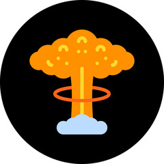Atomic Bomb single vector illustration icon