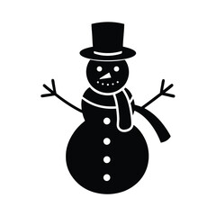snowman with a broom