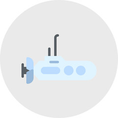 Submarine single vector illustration icon