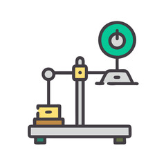 Icon of a balance scale on a black background