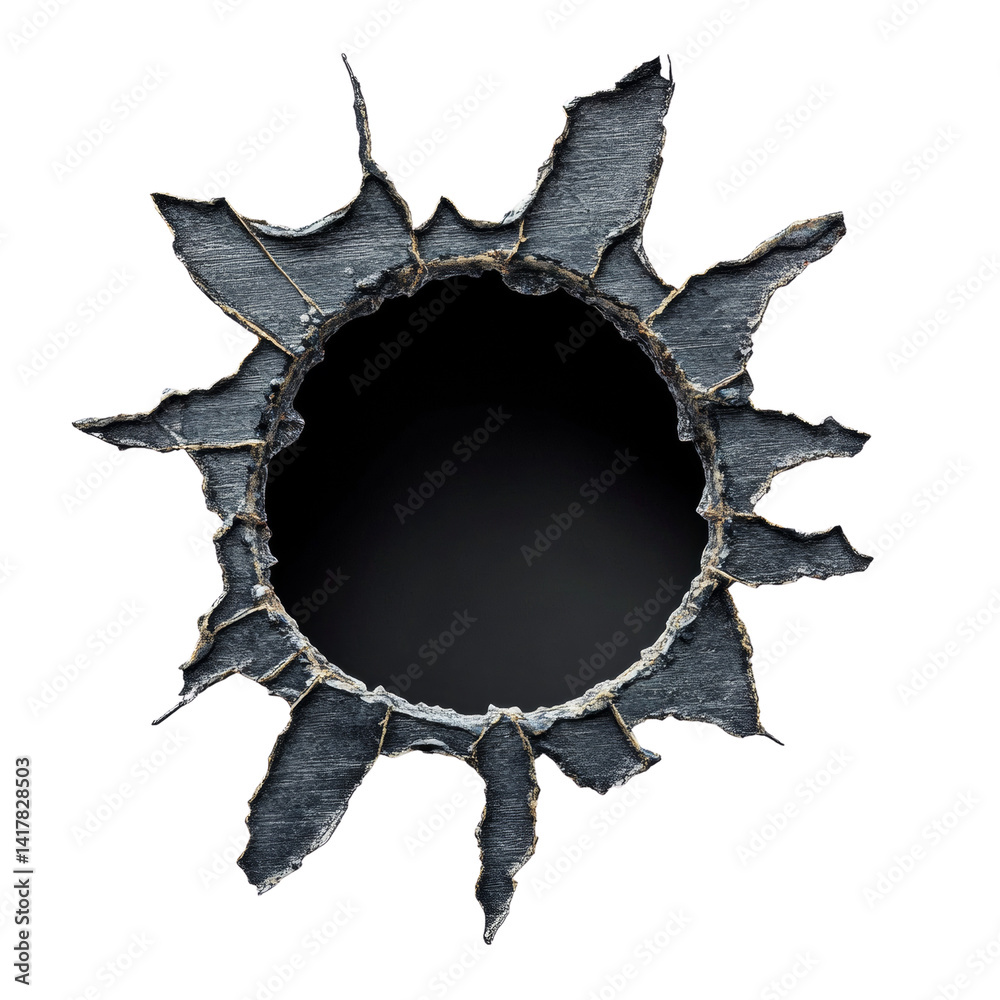 Poster abstract metallic corona: a symbolic representation of emergence and destruction