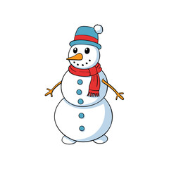snowman with red hat
