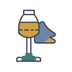 Decorative glass jar with lid and triangle design