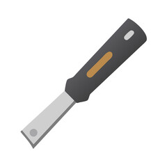 Chisel tool vector icon for woodworking projects