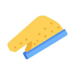 Cleaning Squeegee Illustration on Black Background: Washing Concept