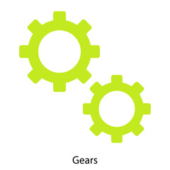 Gears single vector illustration icon