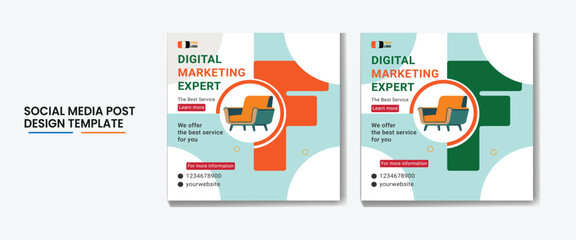 Digital Marketing expert Social Media Post Design Template