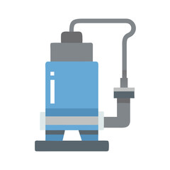Obraz premium Submersible pump cartoon vector illustration on black background