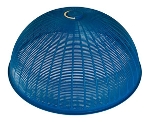 Plastic mesh food cover, used to protect food from insects, on a transparent background