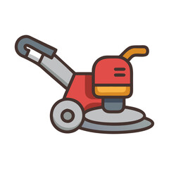 Illustration of a modern floor polisher on black background