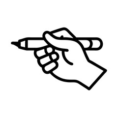 Obraz premium Hand Holding Pencil for Drawing Icon Design