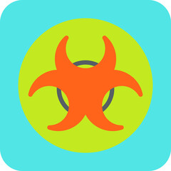 Biohazard single vector illustration icon