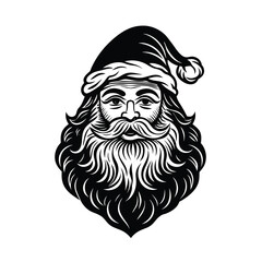 vector illustration of a santa  head