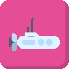 Submarine single vector illustration icon