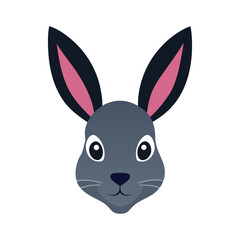 Fototapeta premium rabbit head long vector art illustration
