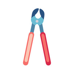 Blue and Red Pliers Illustration on Black Background