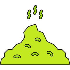 Residue single vector illustration icon