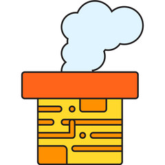 Chimneys single vector illustration icon