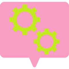 Gears single vector illustration icon