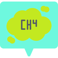 Methane single vector illustration icon