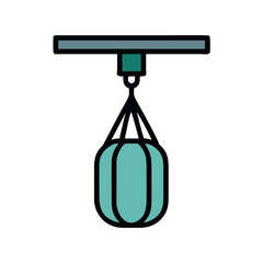 Hanging Punching Bag for Training Icon Design