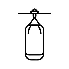 Hanging Punching Bag for Training Icon Design