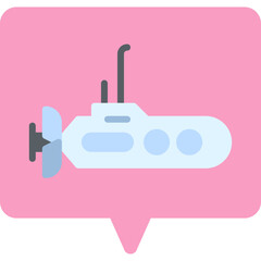 Submarine single vector illustration icon