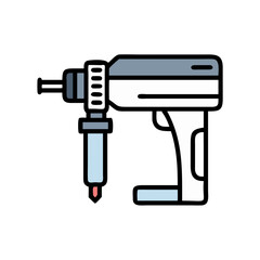 Handheld Laser Welding Machine Icon on Black Background