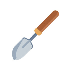 Garden Trowel Icon on Black Background for Design
