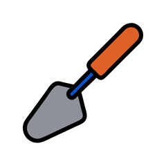 Colorful Cake Server Icon with Orange Handle