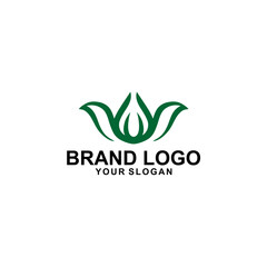 green eco logo vector