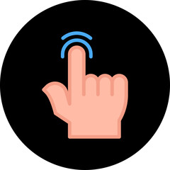 Obraz premium Tap single vector illustration icon